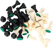 Sans marque 32 Pièces Échecs Internationaux Sans Base Échecs Portables - Pièces d'Échecs de Tournoi de Remplacement pour Noël Anniversaire (Hauteur Roi Moyenne 64 mm)
