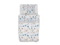 GEMITEX Beddengoedset van katoen, 100% katoen, ademend, vrij van schadelijke stoffen, gecertificeerde kwaliteit Standard 100 by OEKO-TEX vertrouwen in textiel, eenpersoonsbed, G21/blauw