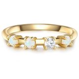 Glanzstücke München Ring Zilver Zirkonia Geelgoud 17.25 mm / maat 54