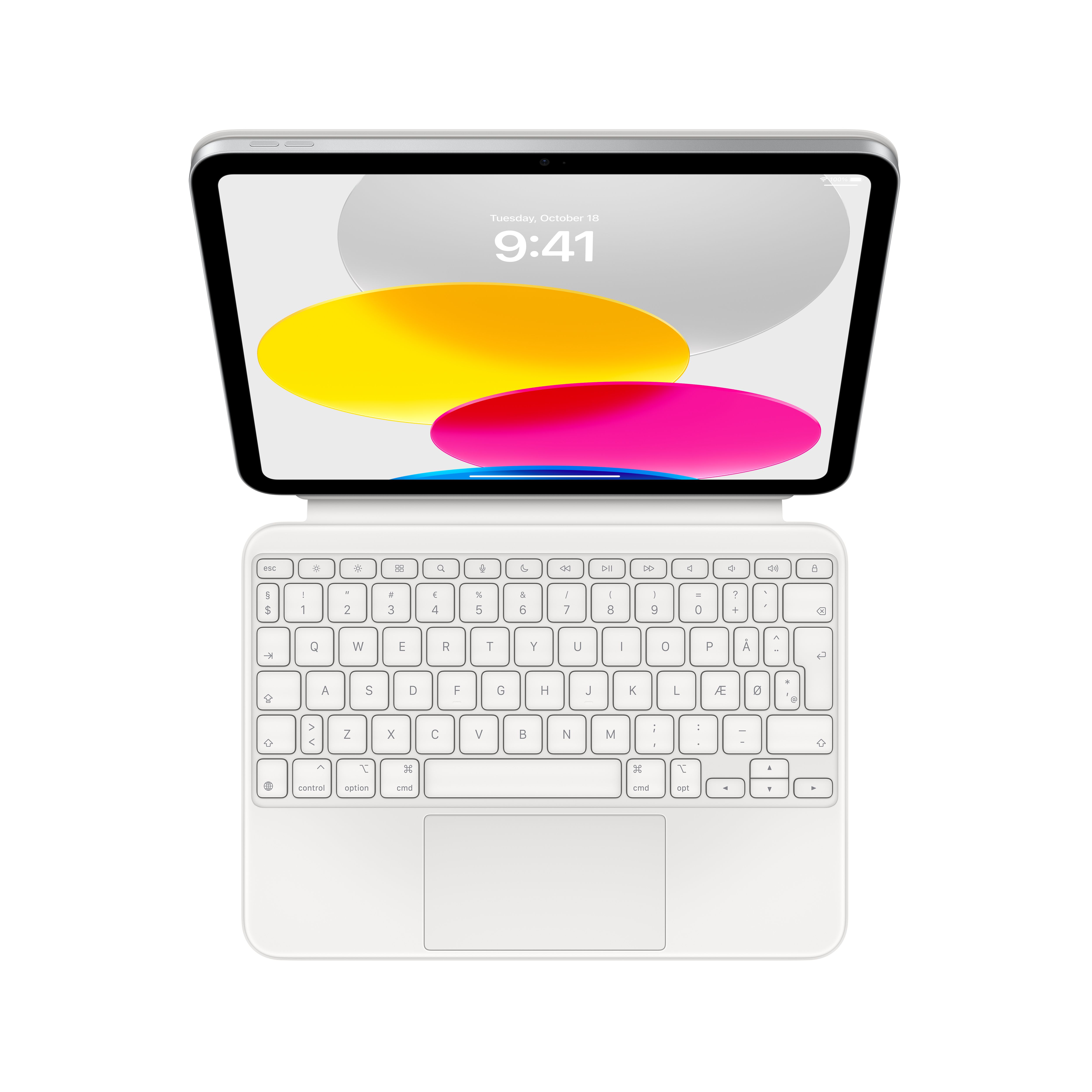 Apple Magic Keyboard Folio voor iPad 10 (2022) - QWERTY - Deens - Aluminium