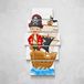 Homemania Piraten-muurschildering, 5 stuks, kinderen, voor woonkamer, slaapkamer, meerkleurig van polyester, hout, 100 x 3 x 60 cm