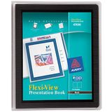 Avery Flexi-View presentatieboek, helder voorvenster voor titelpagina, 24 niet-stick pagina's, 1 zwart boek (47690)