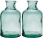 Bellatio Design Vase - 2x - clear transparent glass - D12 x H20 cm - vase