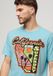 Superdry Neon Travel Graphic T-shirt Heren Kingfisher Blue Slub XL