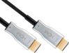 Goobay Actieve HDMI 2.1 Kabel - 8K 60Hz - Verguld - 100 meter - Zwart/Zilver