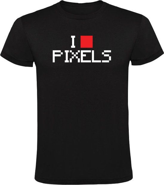 Sol's I Love Pixels Heren T-shirt - Zwart - 3XL