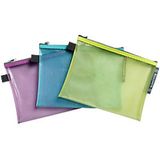 Exacompta Pop'N Co Accessoiretas 38140E A5 Ritssluiting EVA (Ethyleenvinylacetaat), PP (Polypropeen) Liggend 23,5 (B) x 17,5 (D) x 0,4 (H) cm Kleurenassortiment 3 Stuks