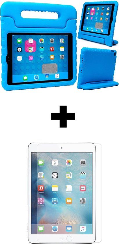 BTH Kinderhoes voor Apple iPad 5/6 9.7" - Blauw - Kidsproof - Met Screenprotector