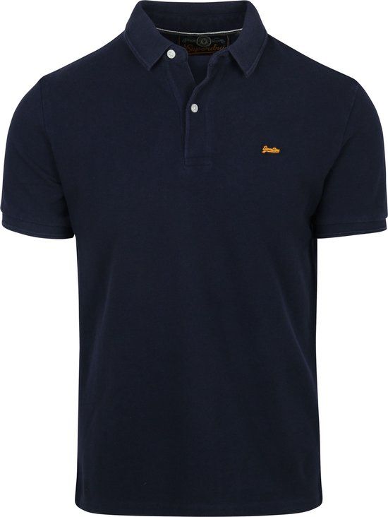 Superdry Polo Pique Classic Donkerblauw (navy) - Maat XXL - Heren