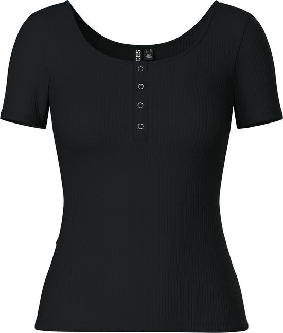 PIECES PCKITTE SS TOP NOOS BC - Black - Women's T-Shirt - Size M