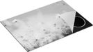 Chefcare Inductie Beschermer Paarse Kosmos Bloemen - Zwart Wit - 75x55 cm