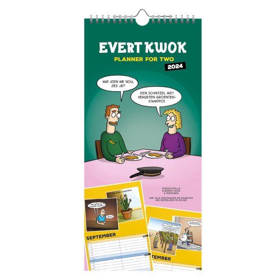 Evert Kwok Planner voor 2024 - Wandkalender - Comello