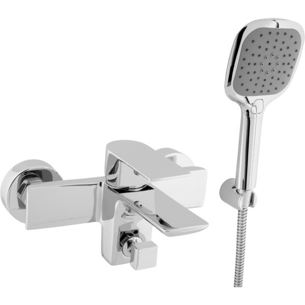 Nemo Go Dynamic badmengkraan eengreeps compleet inclusief handdouche hartafstand 15 cm keramische schijven inclusief rozetten en Skoppelingen chroom FF35274-2