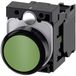 Siemens 3SU11000AB401BA0 3SU1100-0AB40-1BA0 Druktoets Kunststof frontring, Bedieningsknop vlak Groen 1 stuk(s)