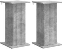 vidaXL Plantenstandaard 2 stuks Betongrijs 30,5 x 30 x 60,5 cm Bewerkt hout