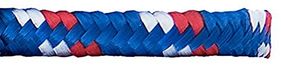 Connex DY2701713 polypropyleen touw 9,5 mm x 15 m, blauw-rood-wit, drijfbaar, UV-bestendig