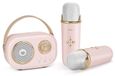 Microphone karaoke enfants - Bluetooth speaker - 5 W - Avec 2 microphones sans fil - Rechargeable jusqu'à 4 heures
