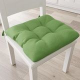 PETTI Artigiani Italiani - Kussen voor keukenstoel, set van 6 kussens voor keukenstoelen, van katoen met linten, flessengroen, 100% Made in Italy