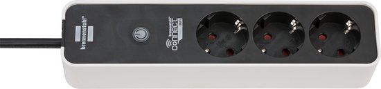 brennenstuhl Connect Ecolor WiFi Stekkerdoos - 3-voudig - Wit/Zwart