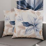 PETTI Artigiani Italiani - Paar kussenslopen 60 x 60 cm van microvezel, decoratief kussen voor slaapkamer, bank, woonkamer, set van 2 kussenslopen, bloemenpatroon 164, 100% Made in Italy