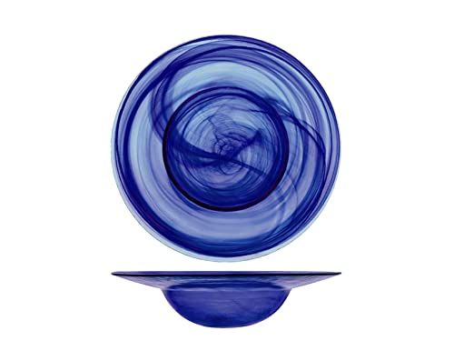 H 6 piatti in vetro alabastro cobalto pasta 23,5