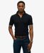 Superdry Homme Polo en Maille Texturée à Manches Courtes Bleu Marine Taille : Xxxl
