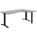 Bureau compact - Onderstel verstelbaar - Gris clair/anthracite