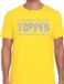 Bellatio Decorations Shoppartners Bv Geel Topper shirt in zilveren glitter letters heren - Toppers dresscode kleding XL