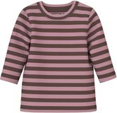 NAME IT NMNBANIO LS XSL TOP NOOS Unisex Lange mouwen shirts Maat 98 French Roast Gestreept Katoen/Modal/Elastaan