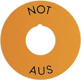 RAFI 5.76 204.101.0400 Plaque de marquage (Ø) 60 mm ARRÊT D'URGENCE Plastique Jaune 1 pièce(s)