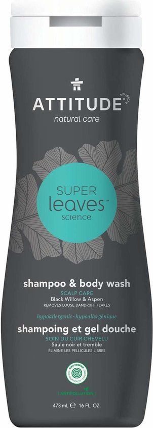 Attitude Super Leaves Men 2-in-1 Shampoo & Body Wash - Scalp Care - 400ml