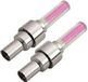 Merkloos / Sans marque Interbosch B.V. Ventielverlichting - 2x - Roze - LED - Fietsverlichting