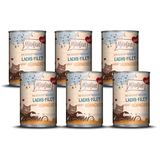 MjAMjAM - Premium natvoer voor katten - Duett - Zalmkussen in kipfilet, 6 verpakkingen (6 x 390 g), graanvrij