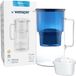 Wessper Carafe à eau en verre 2,5L Bleu