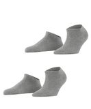 Esprit Uni 2-Pack Sneakersokken Dames Katoen Grijs Maat 39-42