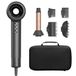 OBA HY01PRO Professionele haardroger, borstelloze motor, 120.000 omw/min, 1400 W, 5 temperaturen, kit met accessoires en reistas, zwart