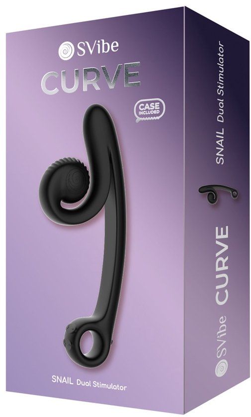 Snail Vibe Curve Duo Vibrator - Zwart - Oplaadbaar
