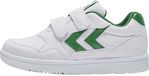 Hummel Kindertrainers Camden Unisex Wit/Groen Synthetisch Klittenband/Veters Maat 35