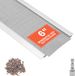 VEVOR 12-delige Gootbeschermer 152,4 mm, Aluminium Bladbeschermingsstrips met Roestvrijstalen Microgaas, Inkortbare Gootbeschermer met Een Totale Lengte van 14,63 m, Gootrooster Inclusief Schroeven voor Huizen en Carports