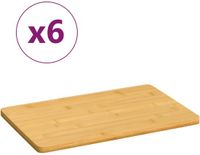 vidaXL Bamboeborden - Ontbijtborden - 6 st - 22x14x0,8 cm