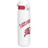 Ion8 Stalen Waterfles, 600 ml/20 oz, Lekvrij, Makkelijk te Openen, Veilige Vergrendeling, Vaatwasserbestendig, Hygiënische Flipcover, Draaggreep, Duurzaam, Reliëfprint, NFL Design