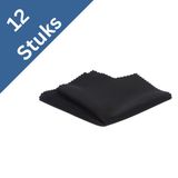 VATESI YSvB Brillendoekjes - 12 Stuks - Microvezeldoekjes - Brilpoetsdoekjes - Zwart