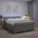 vidaXL Boxspringbed met matras Lichtgrijs 140 x 190 cm Stof
