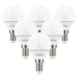Linkind E14 LED Golf Ball Lamp 4,9 W, vervangt 40 Watt, 470 lm 3000 K warm wit G45/P45 lamp E14 spaarlamp in druppelvorm, niet dimbaar, 220-240 V, 6 stuks