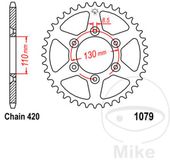 JT-Tandwielen Jt Sprockets 420 Jtr1079.62 Steel Achtertandwiel Zilver 62t
