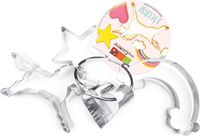 ScrapCooking Koekjesuitsteker Set/4 Unicorn Regenboog Hartje Sterretje