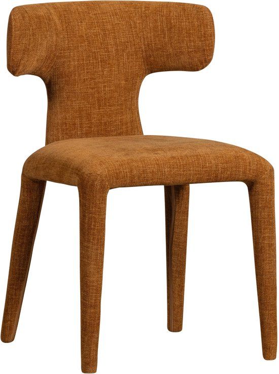BePureHome Permit Eetkamerstoel Cinnamon - Oranje - Stof