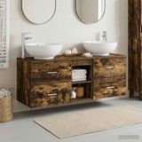 Maison Exclusive - Ensemble de 3 meubles de salle de bain en chêne fumé