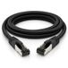 1aTTack.de 2m - Zwarte katoenen CAT 6a patchkabel