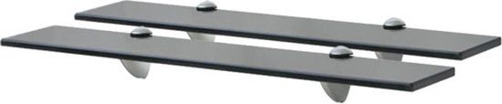 vidaXL Zwevende schappen 2 stuks 60x10 cm 8 mm glas